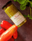 Grünes Bio Paprika Pesto von Naoumidis aus Griechenland mit Paprika und Basilikum