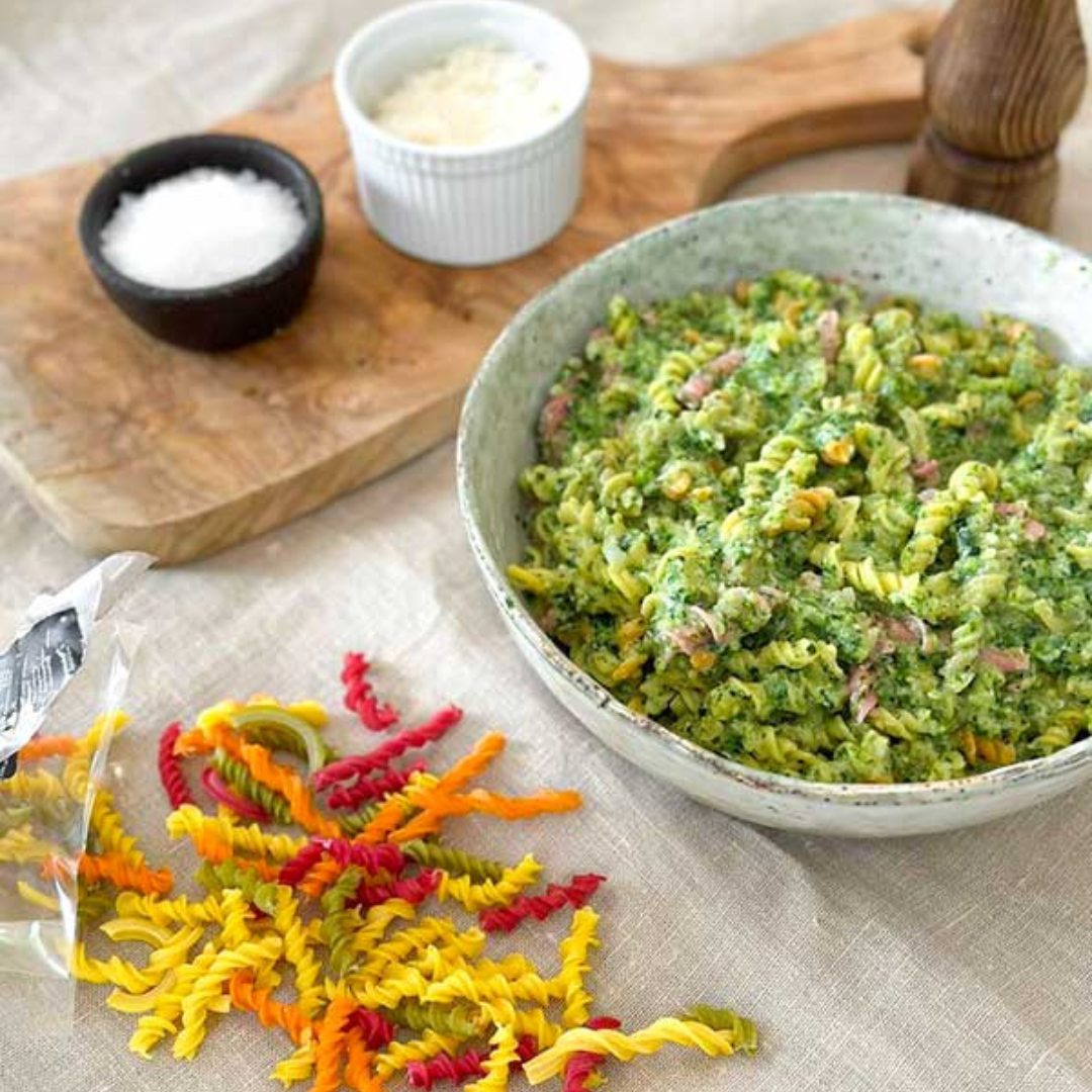 Bunte Fusilli mit frischem Gemüse aus Griechenland – Mama Irene – 400g