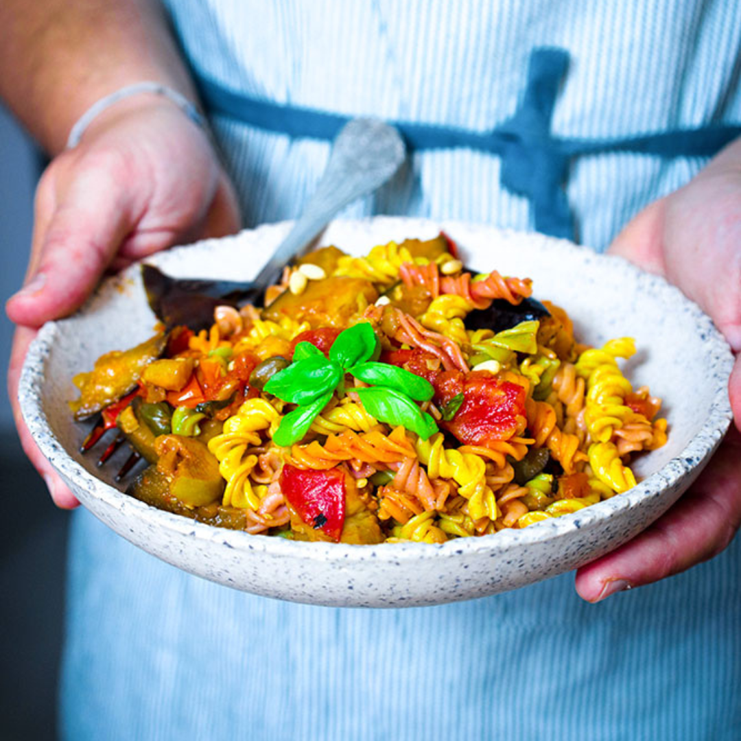 Bunte Fusilli mit frischem Gemüse aus Griechenland – Mama Irene – 400g
