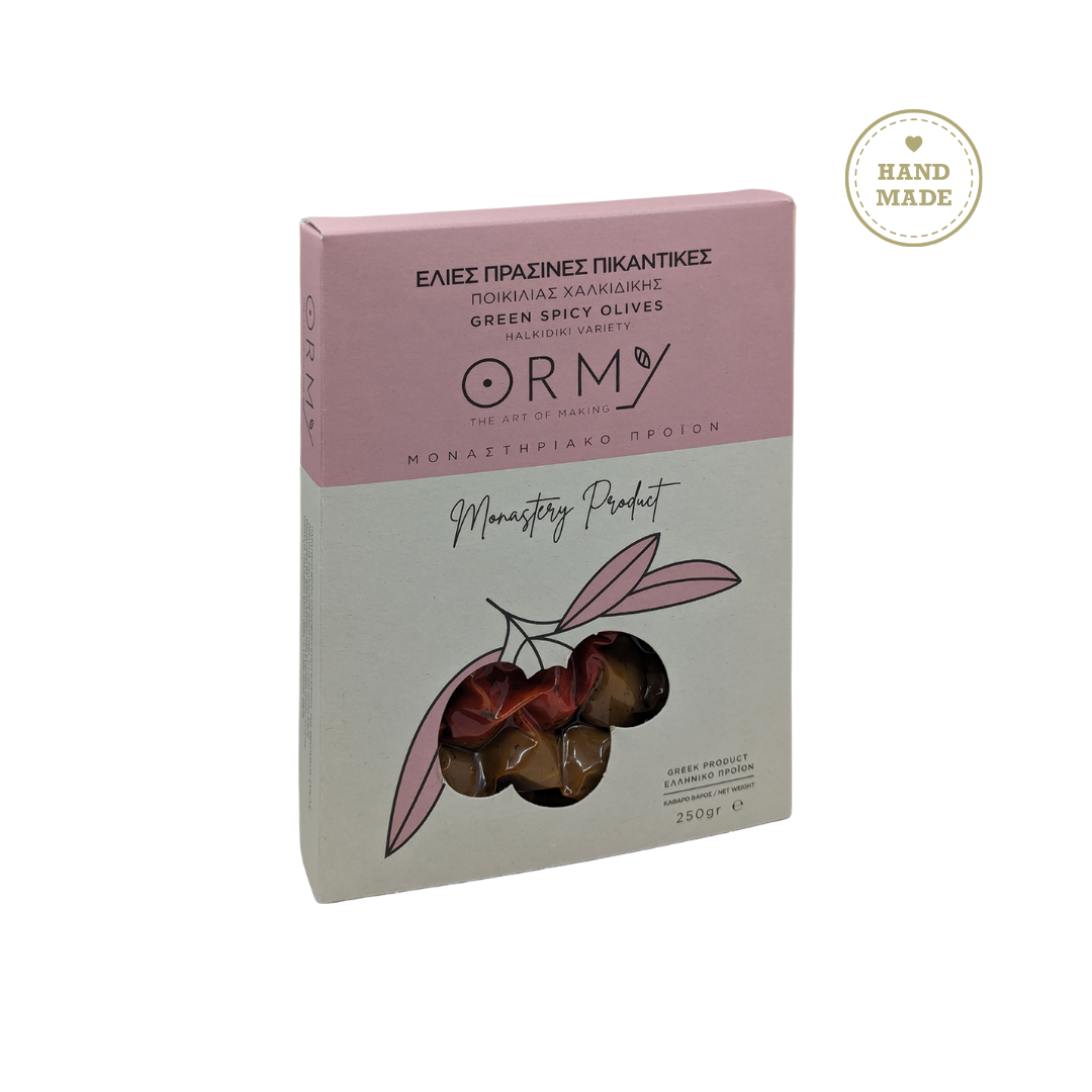 Handgepflückte Grüne Oliven vom Frauenkloster Ormylia Geschenkidee
