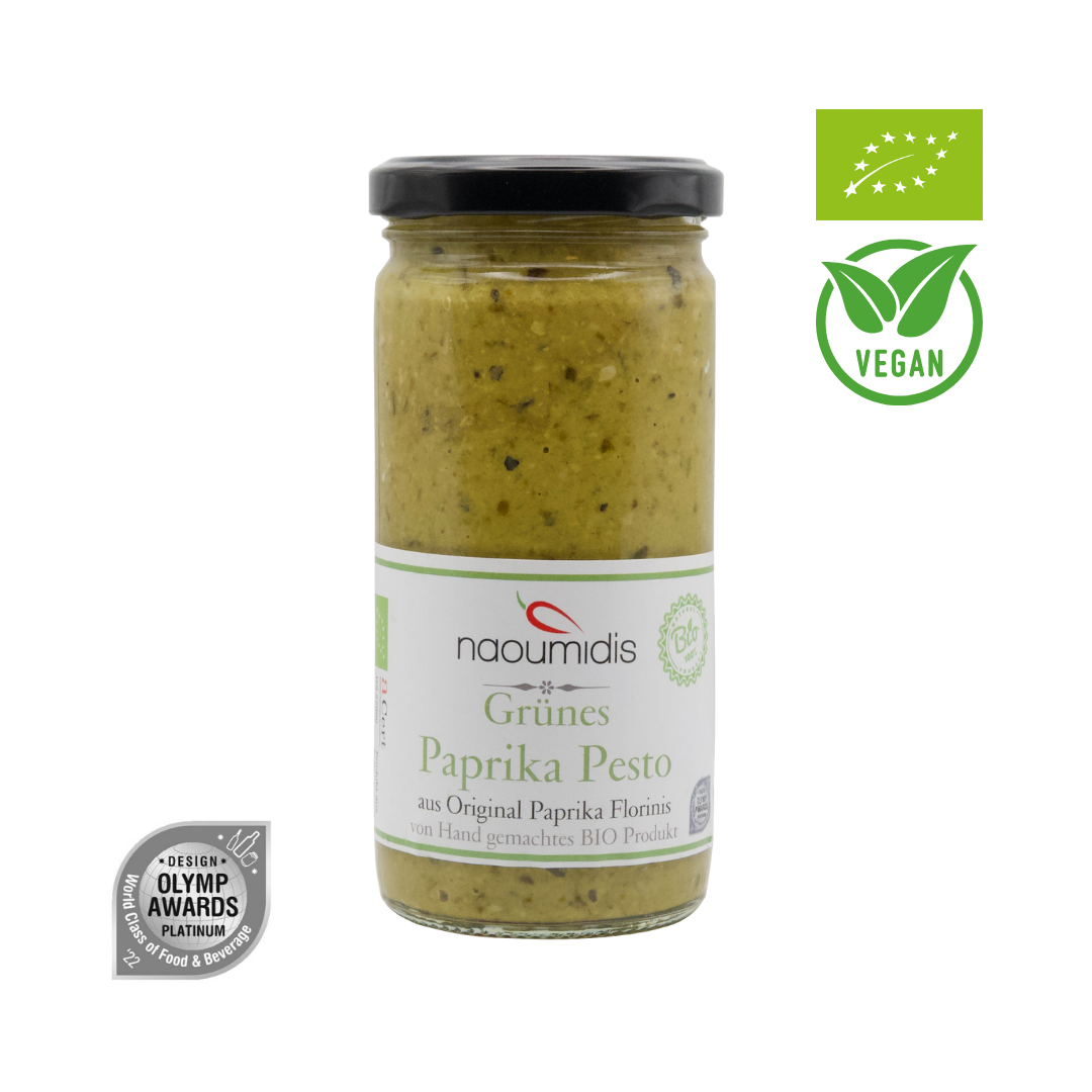 Grünes Bio Paprika Pesto von Naoumidis vegan