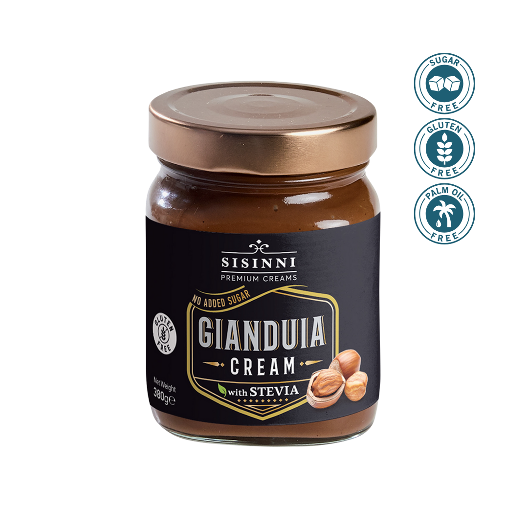 Gianduia Creme im Glas 380g zuckerfrei glutenfrei palmölfrei Produktbild