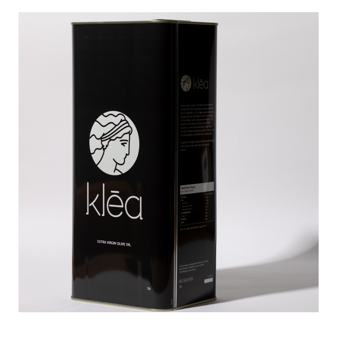 Klea natives Olivenöl extra Koroneiki in schwarzem 5 Liter Metallkanister aus Griechenland